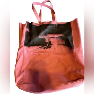 RARE! Calvin Klein Warhol Pink and Black Tote Bag